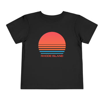 Buy black Rhode Island Toddler T-Shirt - Retro 80s Unisex Toddler Rhode Island Shirt