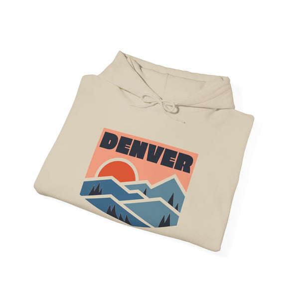 Denver, Colorado Hoodie - Unisex Mountain Denver Hoodie Graphic Sweatshirt