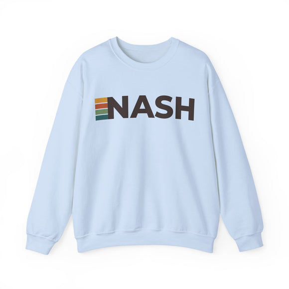 Nashville, Tennessee NASH Retro Stripe Sweatshirt