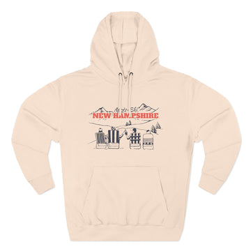 Buy pale-pink Premium New Hampshire Après-ski Hoodie - Unisex Sweatshirt