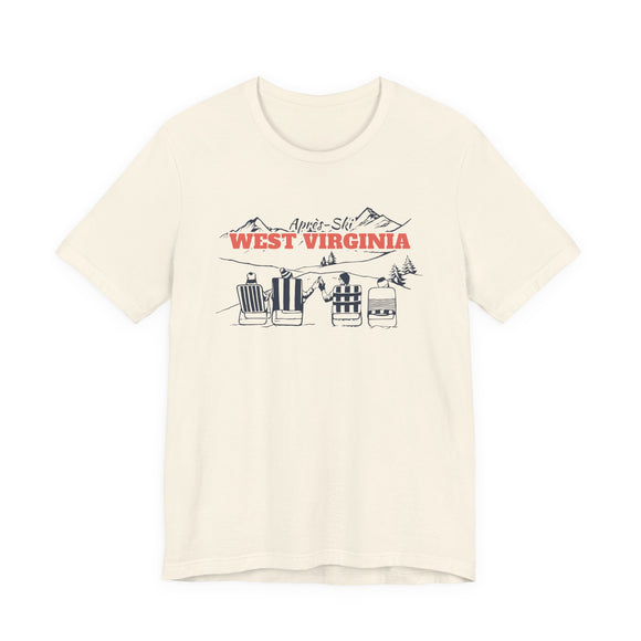 West Virginia Après-ski T-Shirt - Vintage Mountain Graphic Tee