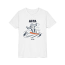 Alta, Utah Yeti Snowboard Youth Tee - Kids Skiing Shirt-2