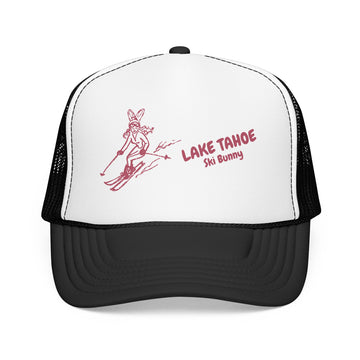 Buy black-white Lake Tahoe, California Ski Bunny Foam Trucker Hat