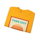Retro Park City, Utah Sweatshirt, Mountain Sun Design, Unisex Crewneck, Gift for Outdoorsy Friends, Vintage Park City, Utah Jumper-19