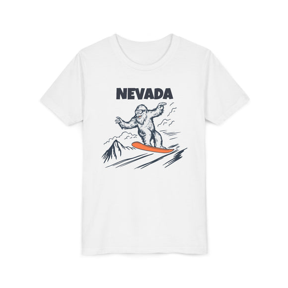 Nevada Yeti Snowboard Youth Tee - Kids Skiing Shirt