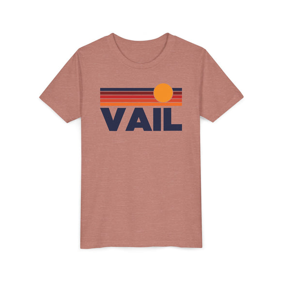 Vail, Colorado Youth T-Shirt — Retro Sun Tee