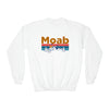 Moab, Utah Youth Sweatshirt - Unisex Kid's Moab Crewneck Sweatshirt