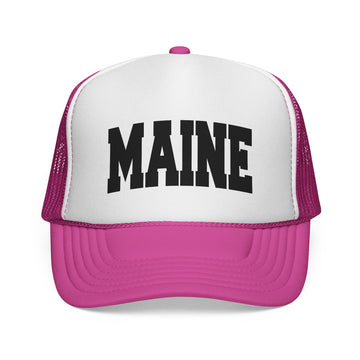 Buy pink Maine Retro Collegiate Style Trucker Hat