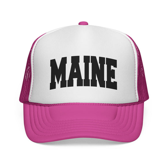 Maine Retro Collegiate Style Trucker Hat