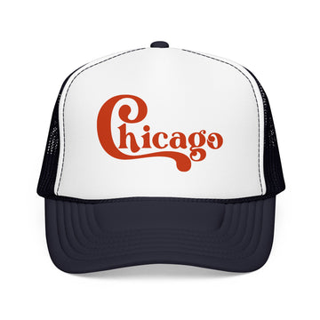 Chicago Retro Foam Trucker Hat - Vintage Orange - 0