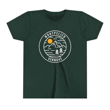 Buy forest Montpelier, Vermont Youth Shirt - Retro Mountain Montpelier Kid's T-Shirt