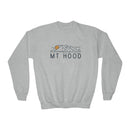 Mt Hood, Oregon Youth Sweatshirt - Unisex Kid's Mt Hood Crewneck Sweatshirt-1