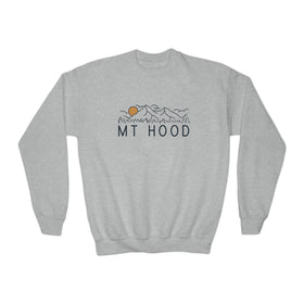 Mt Hood, Oregon Youth Sweatshirt - Unisex Kid's Mt Hood Crewneck Sweatshirt