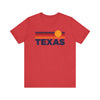 Texas T-Shirt Retro Sun Ombre Unisex Tee, Vintage Texas Tee, Mountain Sun Tee, Texas Souvenir Shirt