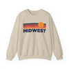 Midwest Sweatshirt Retro Sun Unisex - Vintage Midwest Inspired Warm Pullover Jumper