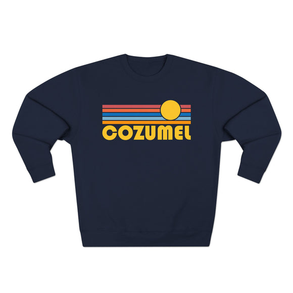Premium Cozumel, Mexico Retro Sun Graphic Sweatshirt