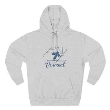 Premium Vermont Vintage Snow Ski Hoodie - 0