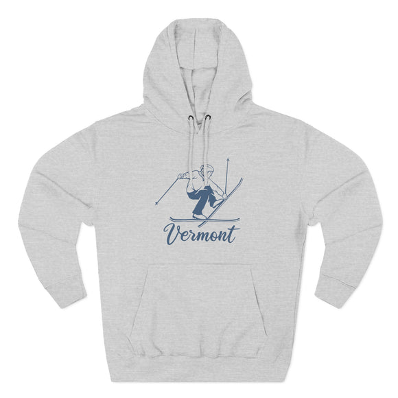Premium Vermont Vintage Snow Ski Hoodie