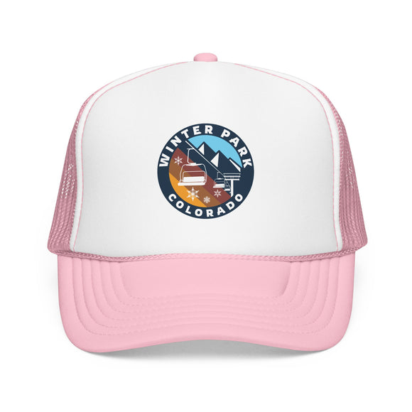 Winter Park, Colorado Retro Ski Lift Mountain Foam Trucker Hat