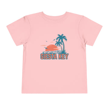 Buy pink Siesta Key, Florida Toddler T-Shirt - Retro Palm Tree Toddler Siesta Key Shirt