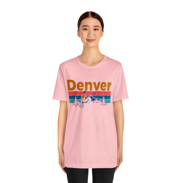 Denver, Colorado Shirt - Mountain Sunset Unisex Denver T-Shirt