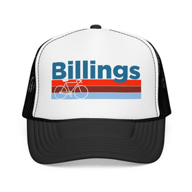 Buy black-white Billings, Montana Trucker Hat - Foam Billings Bike Cap