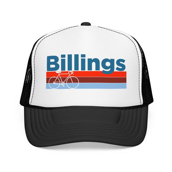 Billings, Montana Trucker Hat - Foam Billings Bike Cap