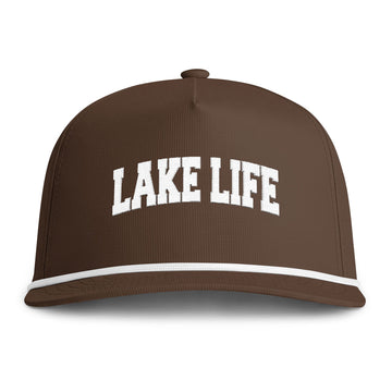Lake Life Embroidered Rope Hat - Vintage Sunwashed Rope Cap, Comfort Colors - 0