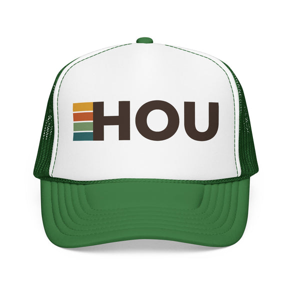 Houston, Texas Trucker Hat - HOU Abbr retro cap