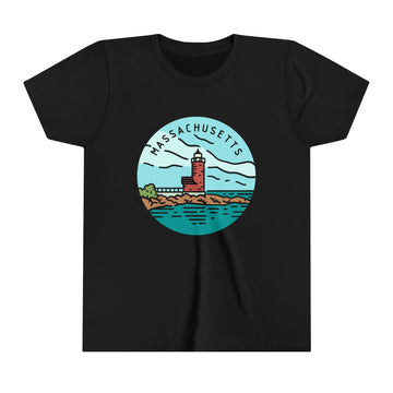 Massachusetts Youth T-Shirt - Unisex Kids Massachusetts Shirt - 0