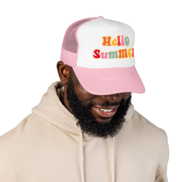 Hello Summer Trucker Hat Boho