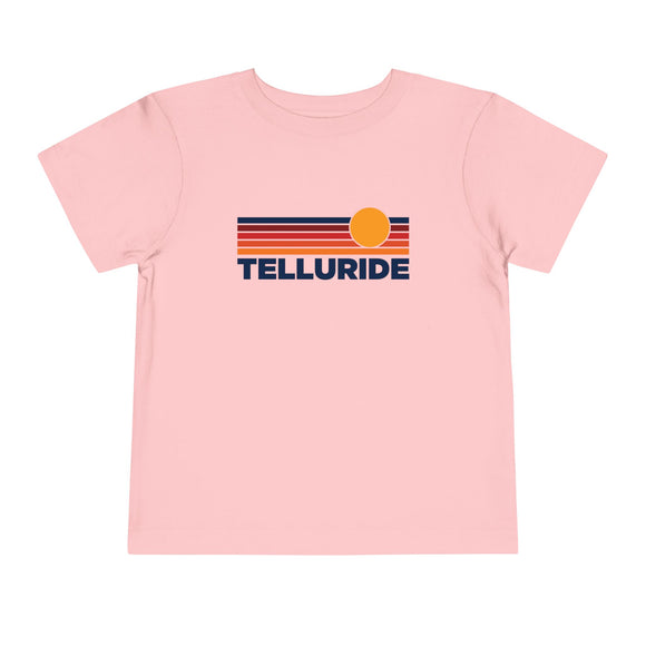 Telluride, Colorado Toddler T-Shirt - Retro Sun Tee