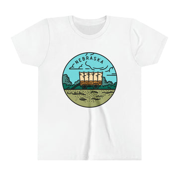 Buy white Nebraska Youth T-Shirt - Unisex Kids Nebraska Shirt