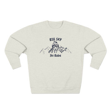 Premium Big Sky, Montana Ski Babe Sweatshirt