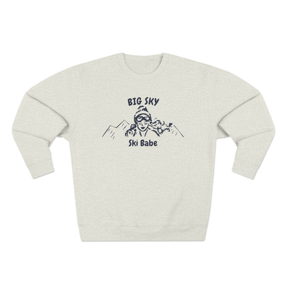 Premium Big Sky, Montana Ski Babe Sweatshirt