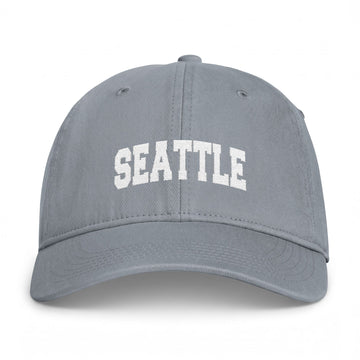 Buy granite Seattle, Washington Washed Baseball Cap - Vintage Coastal Comfort Colors