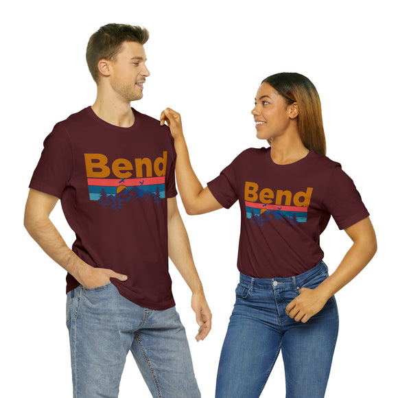Bend, Oregon Shirt - Mountain Sunset Unisex Bend T-Shirt
