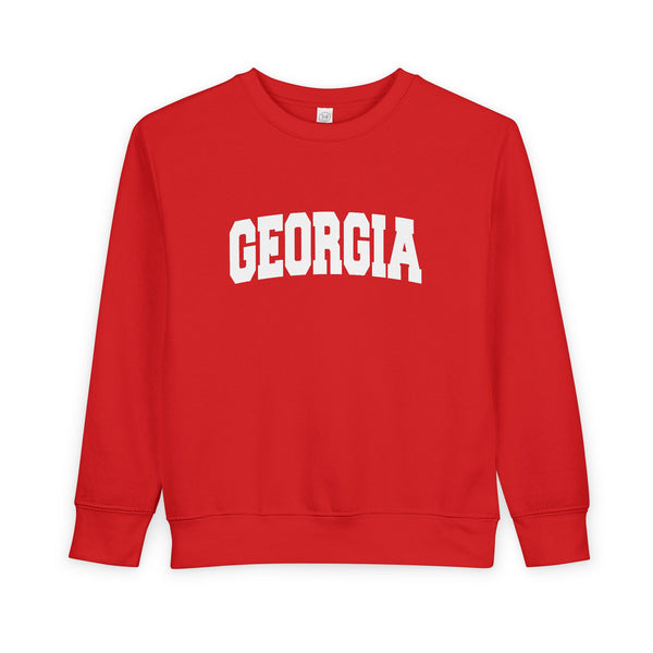 Georgia Toddler Sweatshirt - Georgia Toddler Crewneck Sweatshirt