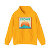 Stowe, Vermont Mountain Sun Hoodie - Unisex Hooded Sweatshirt, Travel Sweatshirt, Sunset
