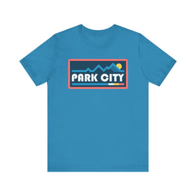 Buy aqua Park City, Utah T Shirt - Retro Graphic Tee
