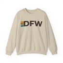 Dallas, Texas DFW Retro Stripe Sweatshirt-2