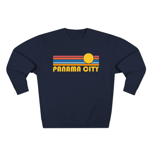Premium Panama City, Florida Retro Sun Graphic Sweatshirt
