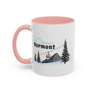 Vermont Retro Snow Skiing Mountain 11 oz Mug, Ski Lodge Decor Coffee Cup, Mountain Gondola Lover Gift, Retro Skiing Mug-12