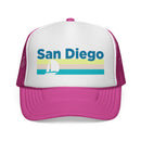 San Diego, California Retro Sailboat Trucker Hat-3