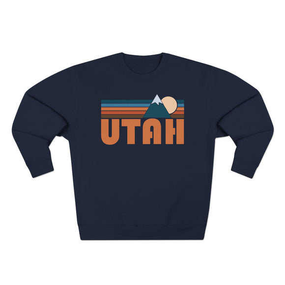 Premium Utah Retro Mountain Graphic Sweatshirt