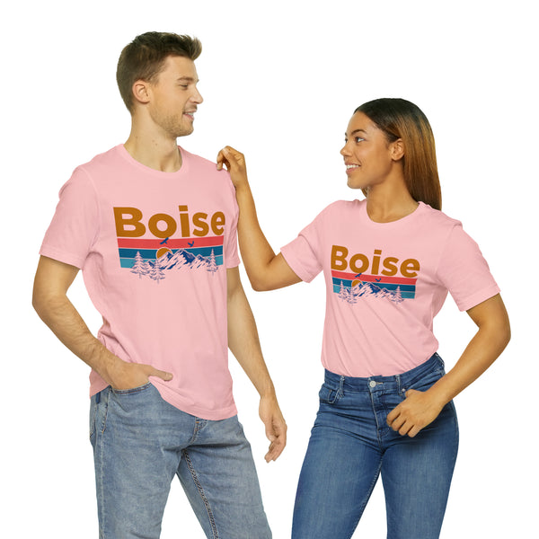 Boise, Idaho Shirt - Mountain Sunset Unisex Boise T-Shirt