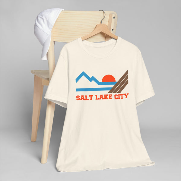 Salt Lake City, Utah Retro Mountains Sunset T-Shirt | Vintage Salt Lake City Tee