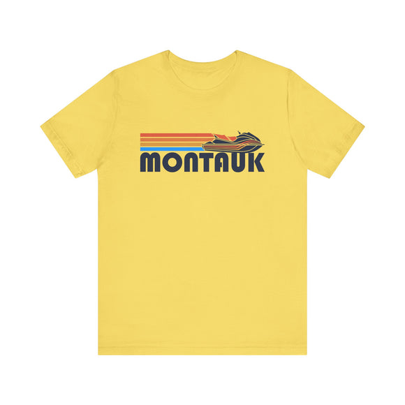 Montauk, New York T Shirt - Retro Jetski PWC Graphic Tee