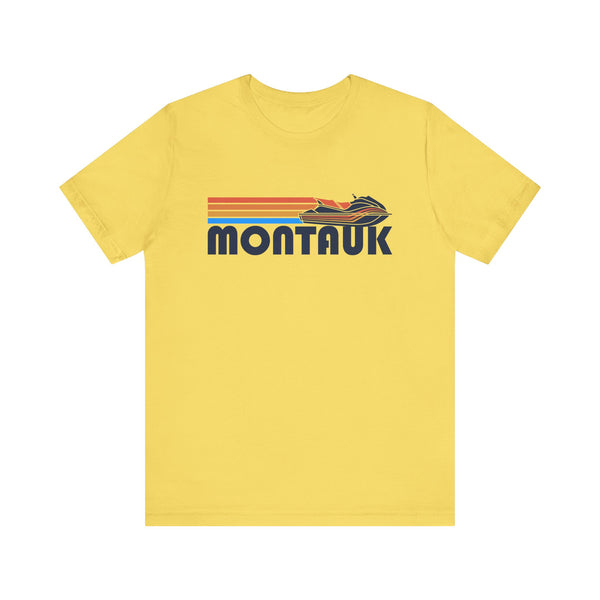 Montauk, New York T Shirt - Retro Jetski PWC Graphic Tee