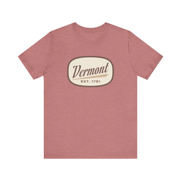 Buy heather-mauve Vermont T-Shirt - Retro Unisex Vermont Shirt